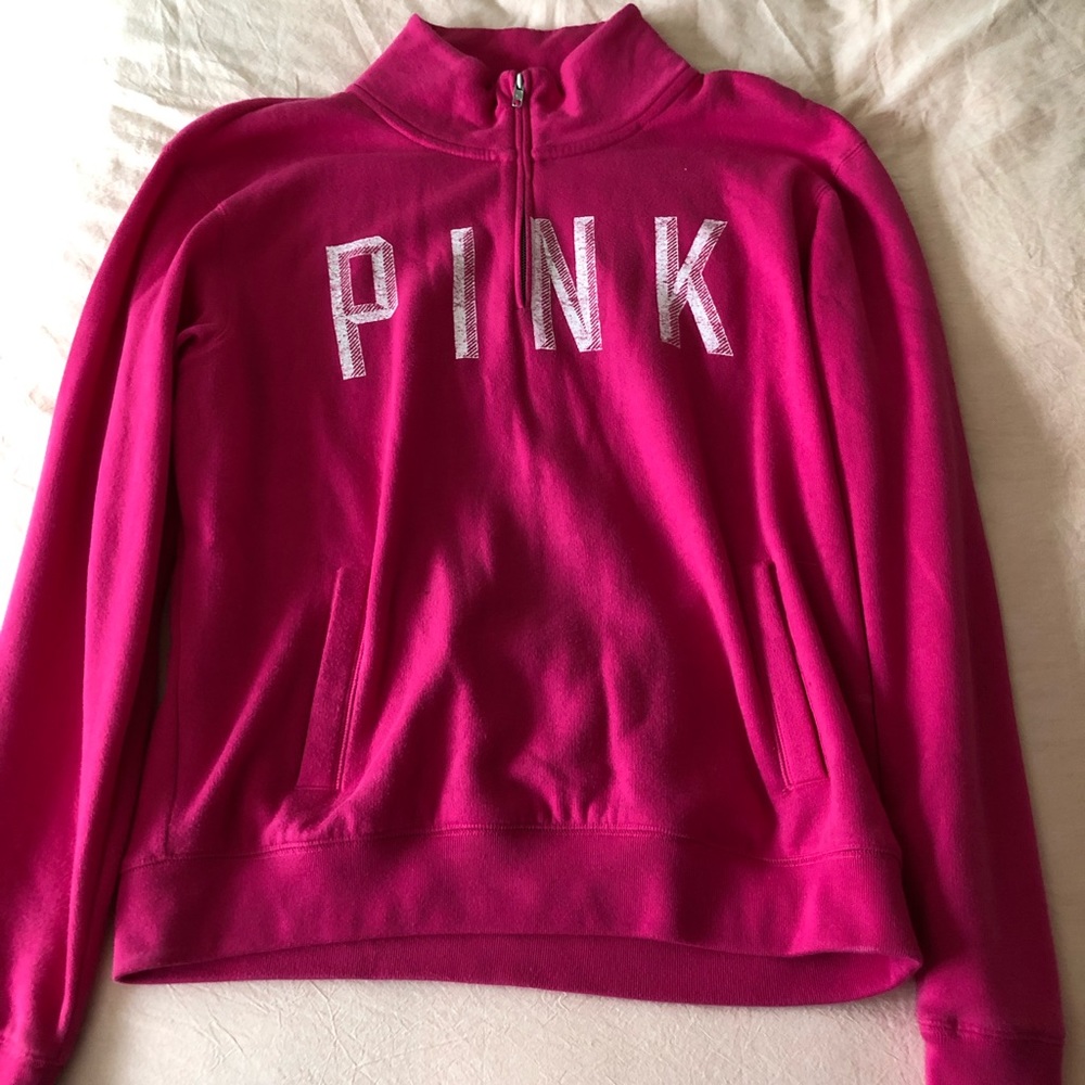 Victoria secret pink half zip jacket